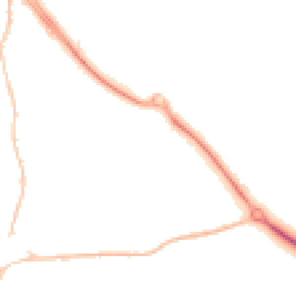 Night-time road noise heatmap for BS20 6YU