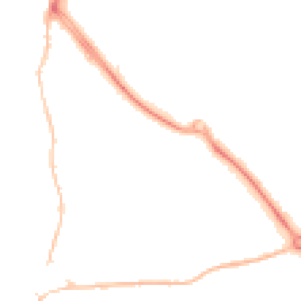 Night-time road noise heatmap for BS20 6YY