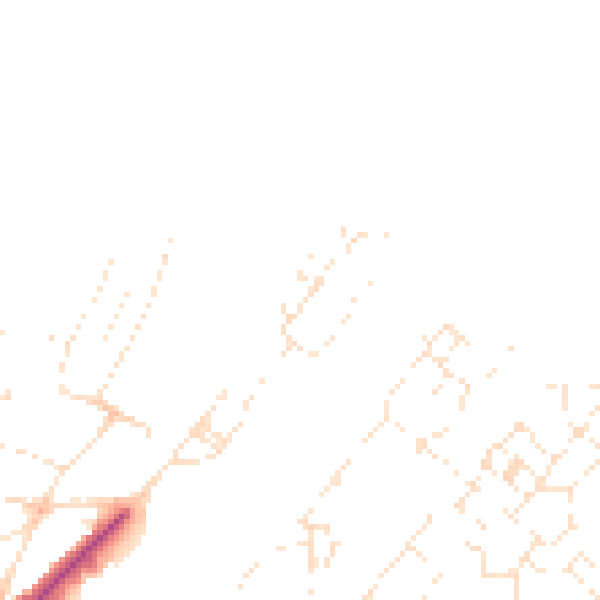 Daytime road noise heatmap for BS20 7AB