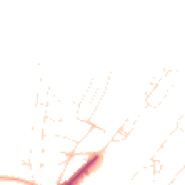 Daytime road noise heatmap for BS20 7EE