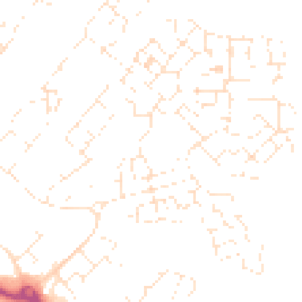 Daytime road noise heatmap for BS20 7GN