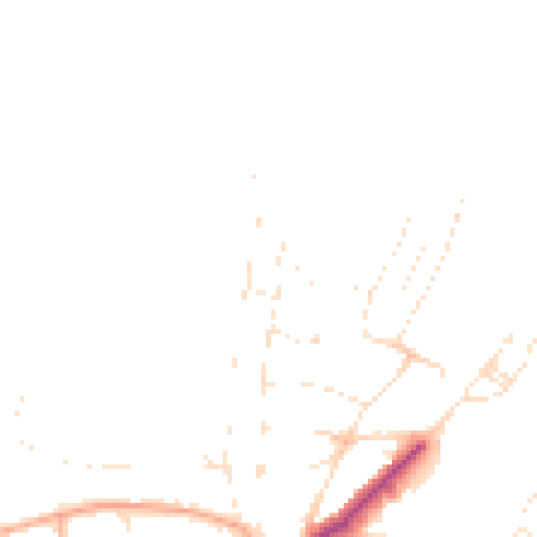 Daytime road noise heatmap for BS20 7HA
