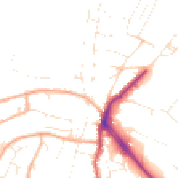 Daytime road noise heatmap for BS20 7HP