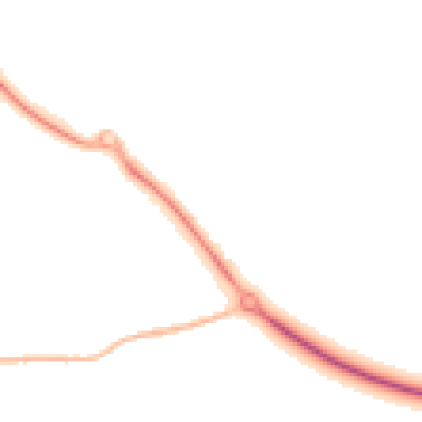 Night-time road noise heatmap for BS20 7LB