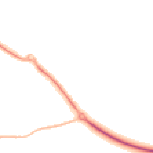 Night-time road noise heatmap for BS20 7LF