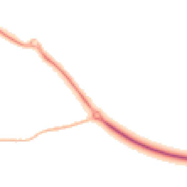 Night-time road noise heatmap for BS20 7PJ