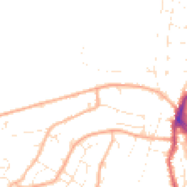 Daytime road noise heatmap for BS20 7QP