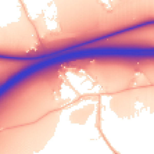 Daytime road noise heatmap for BS20 7TH