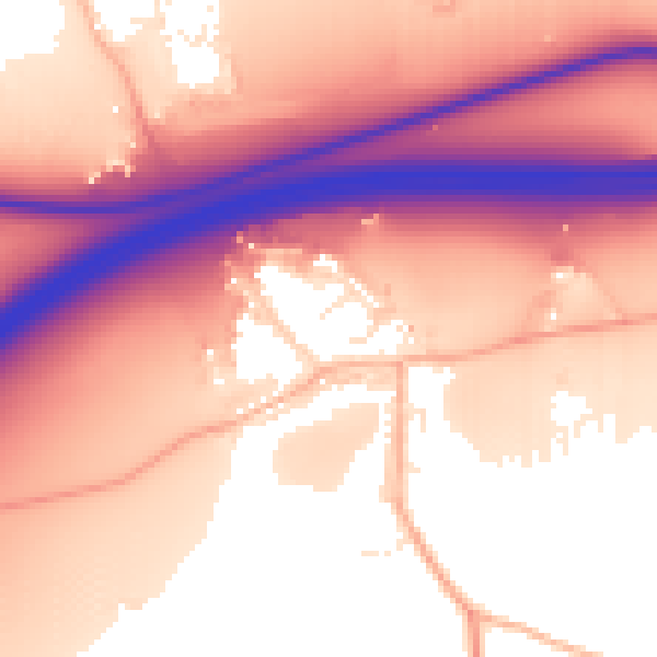 Daytime road noise heatmap for BS20 7TJ