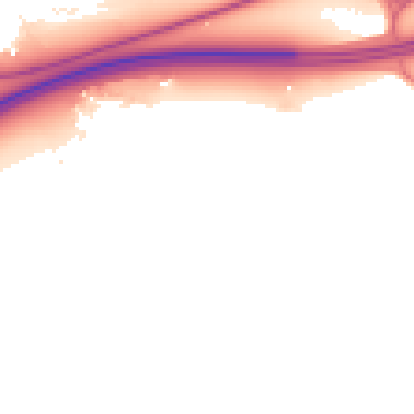 Night-time road noise heatmap for BS20 7TY