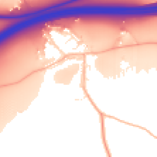 Daytime road noise heatmap for BS20 7UD