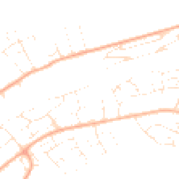 Daytime road noise heatmap for BS20 8BS