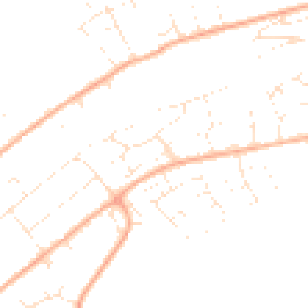 Daytime road noise heatmap for BS20 8BY