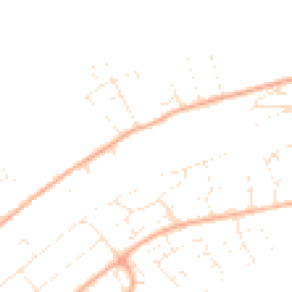 Daytime road noise heatmap for BS20 8FD