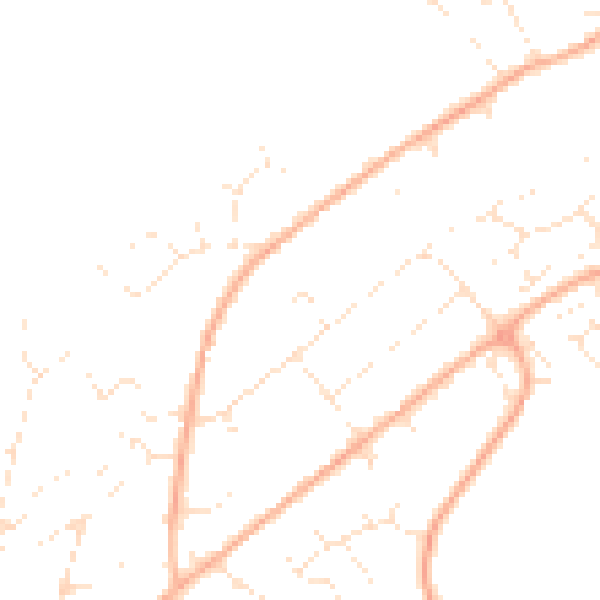 Daytime road noise heatmap for BS20 8FE