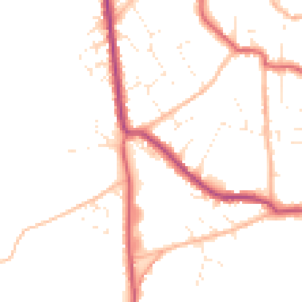 Daytime road noise heatmap for BS27 3DS