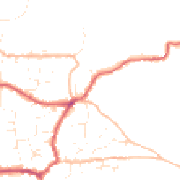 Daytime road noise heatmap for BS27 3QA
