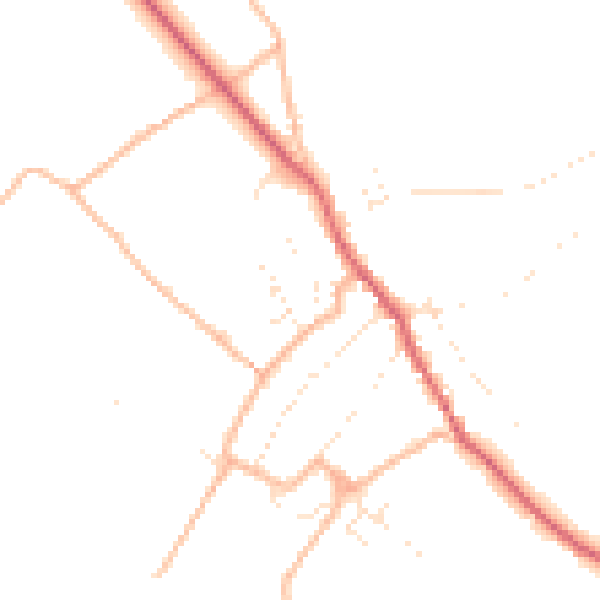 Daytime road noise heatmap for BS27 3TZ