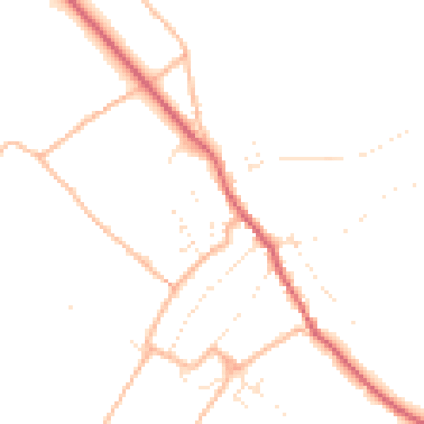 Daytime road noise heatmap for BS27 3UA