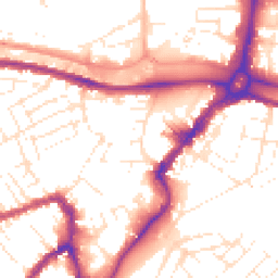 Daytime road noise heatmap for BS3 1AL
