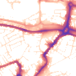 Daytime road noise heatmap for BS3 1AW