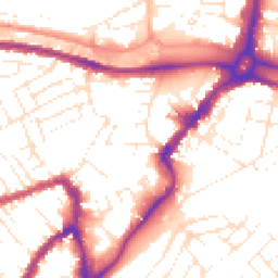 Daytime road noise heatmap for BS3 1BA