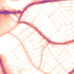 Daytime road noise heatmap for BS3 2AD