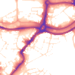 Daytime road noise heatmap for BS3 4BD