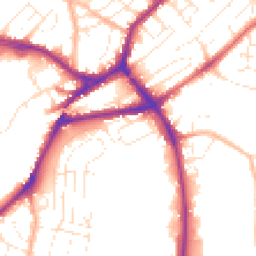 Daytime road noise heatmap for BS3 5NW
