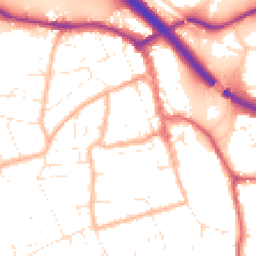 Daytime road noise heatmap for BS31 1BW