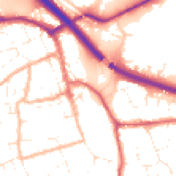 Daytime road noise heatmap for BS31 1HG