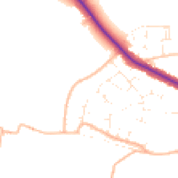 Daytime road noise heatmap for BS31 3AS