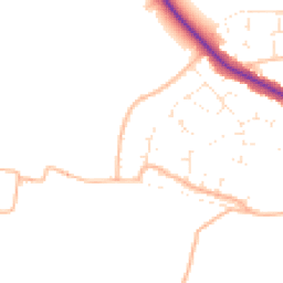 Daytime road noise heatmap for BS31 3LE