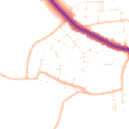 Daytime road noise heatmap for BS31 3LJ