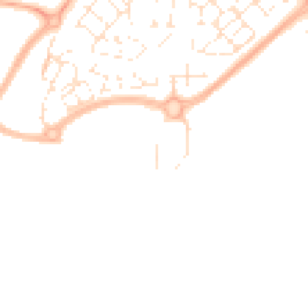 Daytime road noise heatmap for BS34 4AG