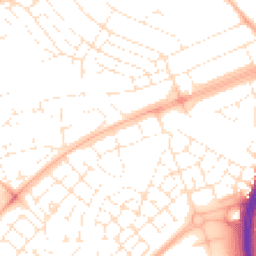 Daytime road noise heatmap for BS34 5AL