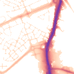 Daytime road noise heatmap for BS34 5AZ