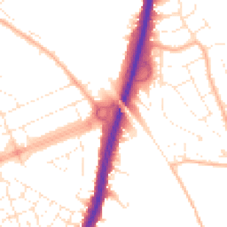Daytime road noise heatmap for BS34 5BA