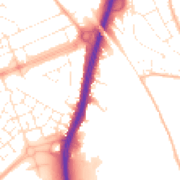 Daytime road noise heatmap for BS34 5BQ