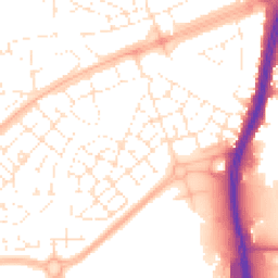 Daytime road noise heatmap for BS34 5DD