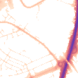 Daytime road noise heatmap for BS34 5QH