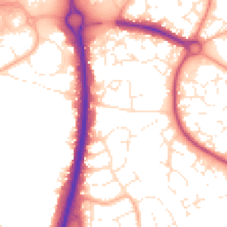 Daytime road noise heatmap for BS34 6AN