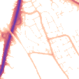 Daytime road noise heatmap for BS34 6DJ