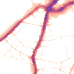Daytime road noise heatmap for BS34 7DS