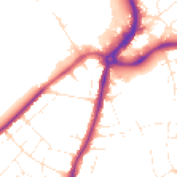 Daytime road noise heatmap for BS34 7QN