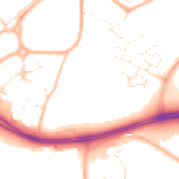 Daytime road noise heatmap for BS34 8AZ