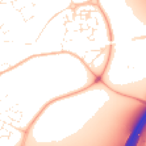 Daytime road noise heatmap for BS34 8DG
