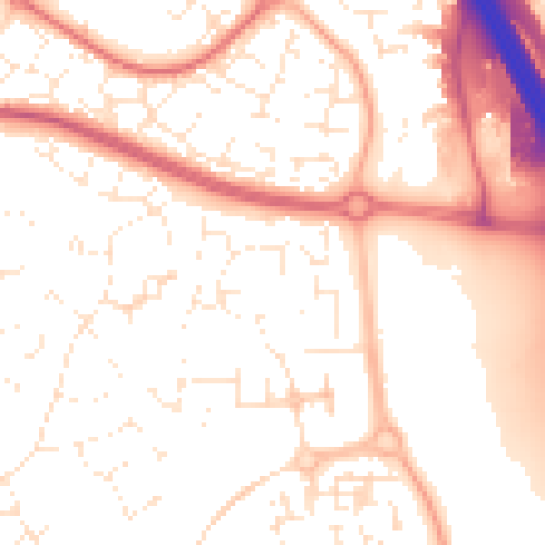 Daytime road noise heatmap for BS34 8GF