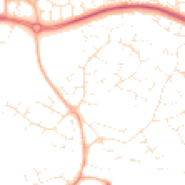 Daytime road noise heatmap for BS34 8UF