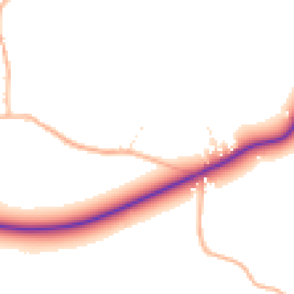 Daytime road noise heatmap for BS40 5BT
